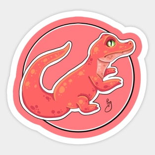 Red Crocodile Sticker